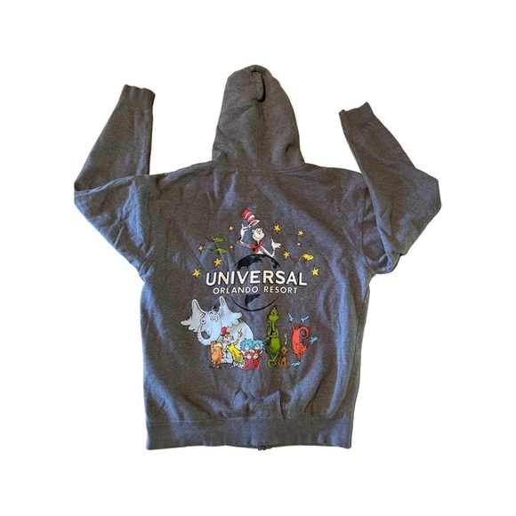 Universal Studios full zip front patch and full back graphic large thick hoodie - Picture 2 of 7